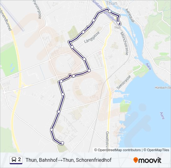 2 Bus Line Map