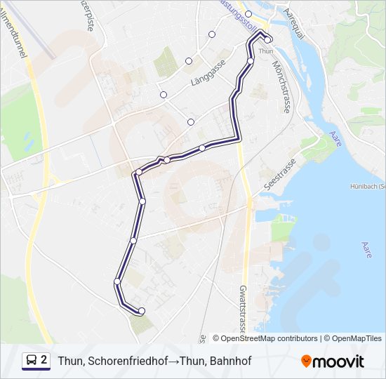 2 Bus Line Map