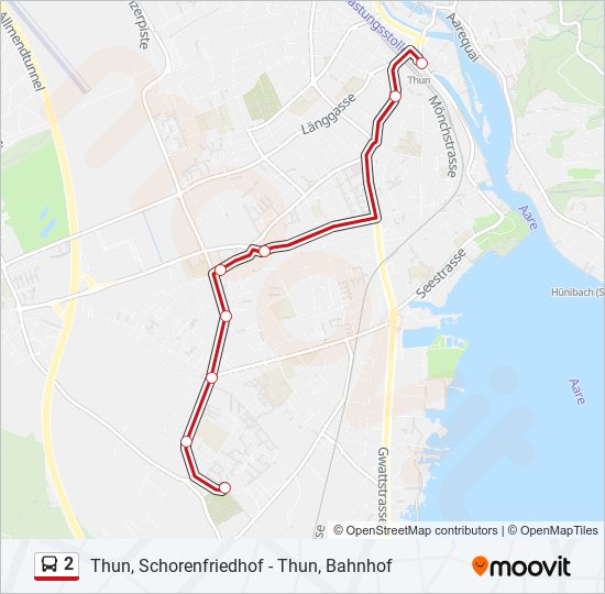 2 bus Line Map