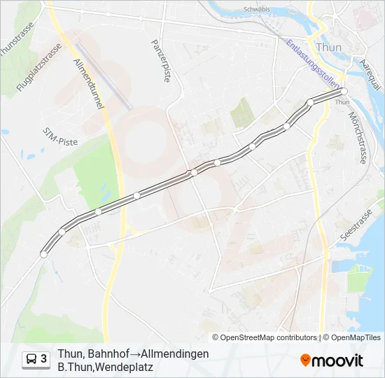 3 Bus Line Map