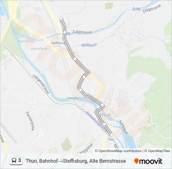 3 Bus Line Map