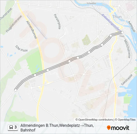 3 Bus Line Map