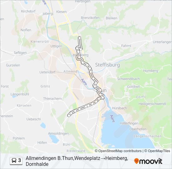 3 Bus Line Map