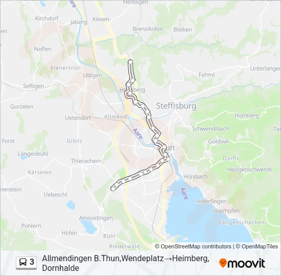 3 Bus Line Map
