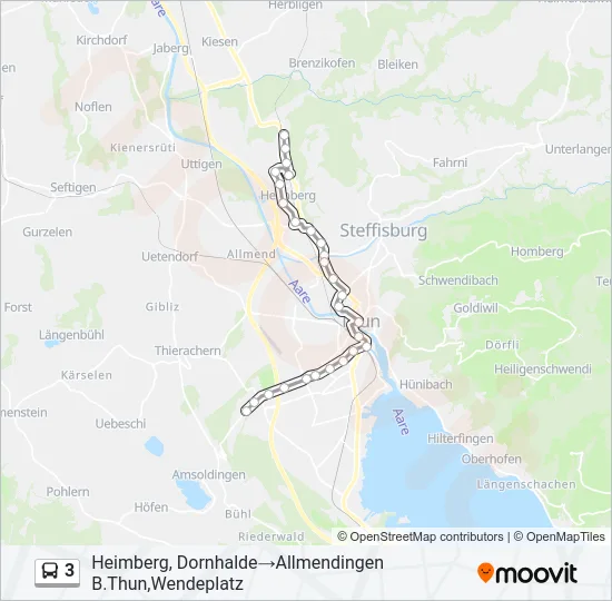 3 Bus Line Map