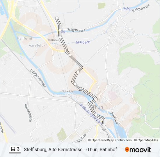 3 Bus Line Map