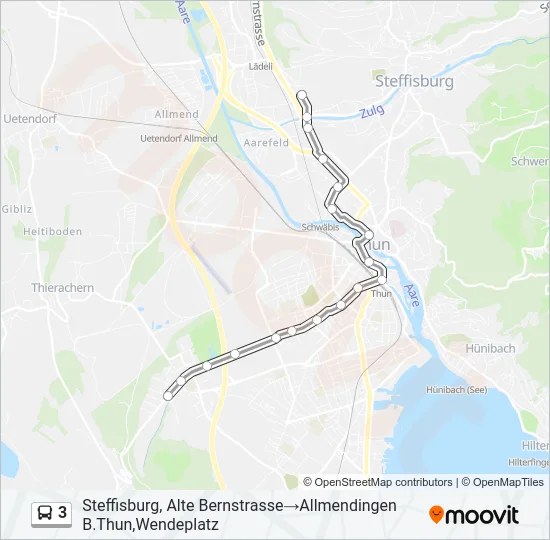 3 Bus Line Map