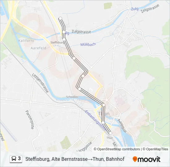 3 Bus Line Map
