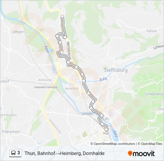 3 Bus Line Map