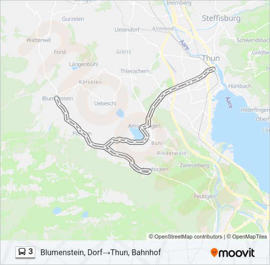 3 Bus Line Map