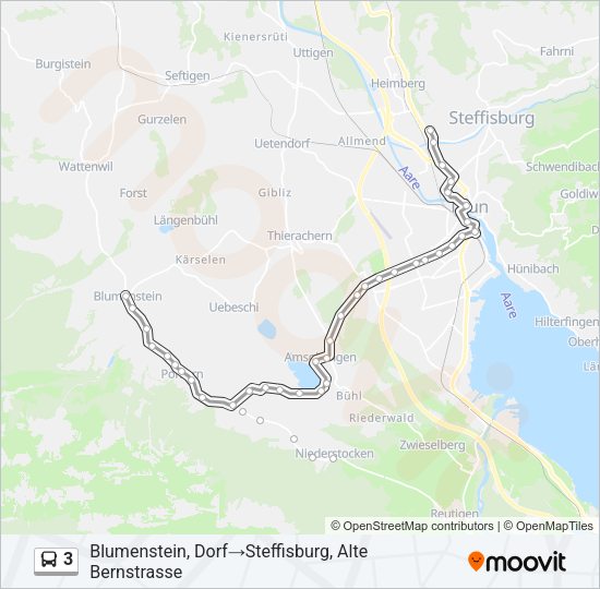 3 Bus Line Map