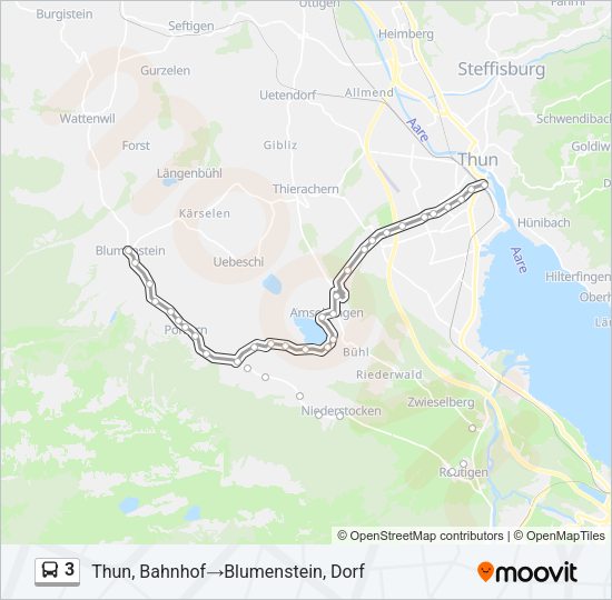 3 Bus Line Map