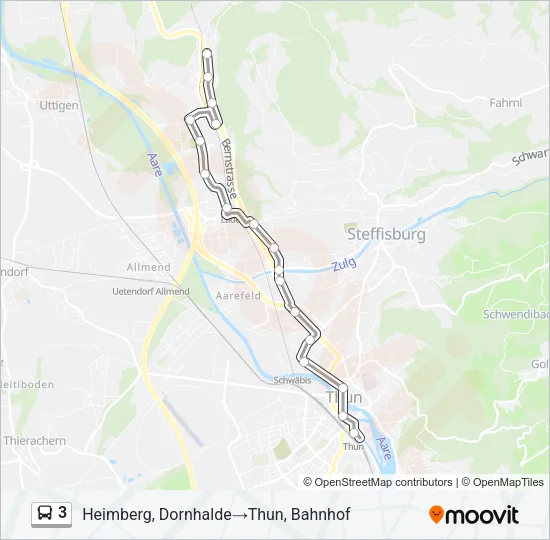3 Bus Line Map