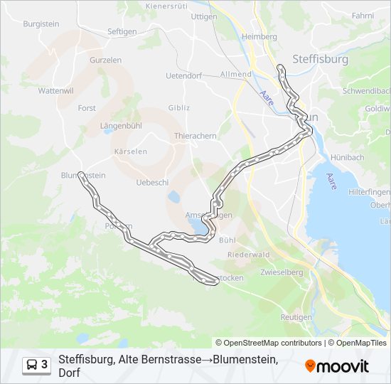 3 Bus Line Map