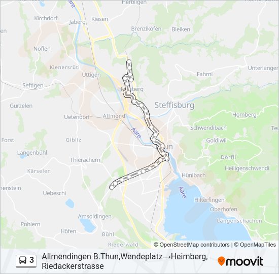 3 Bus Line Map