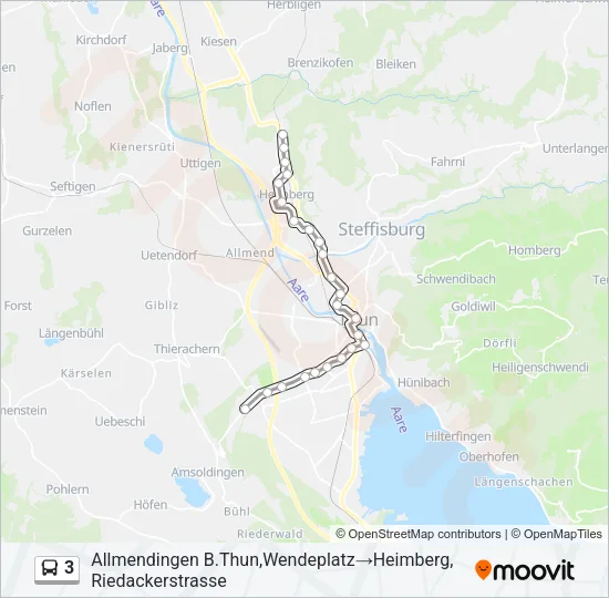 3 Bus Line Map