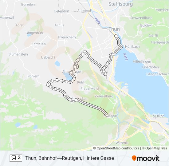 3 Bus Line Map