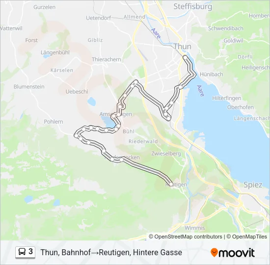 3 Bus Line Map