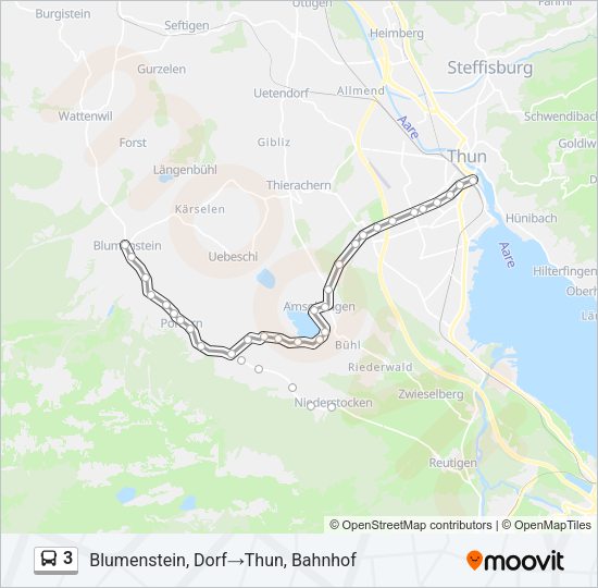 3 Bus Line Map