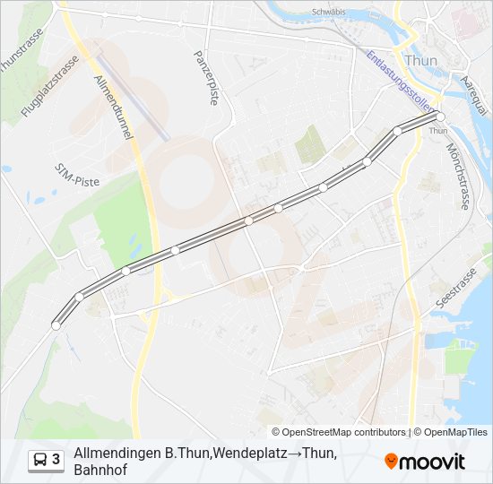 3 Bus Line Map