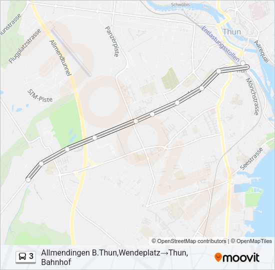 3 Bus Line Map