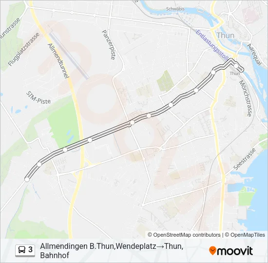 3 Bus Line Map