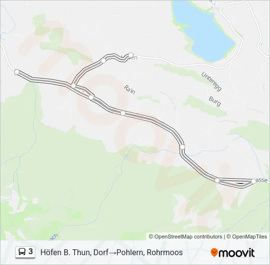 Plan de la ligne 3 de bus