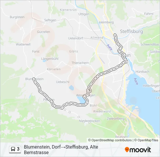 3 Bus Line Map