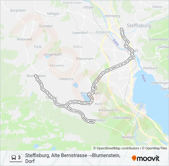 3 Bus Line Map
