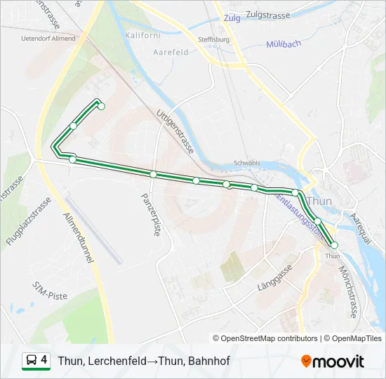 Buslinie 4 Karte