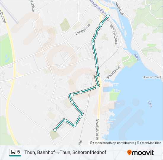 5 Bus Line Map