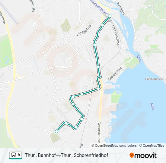 5 Bus Line Map