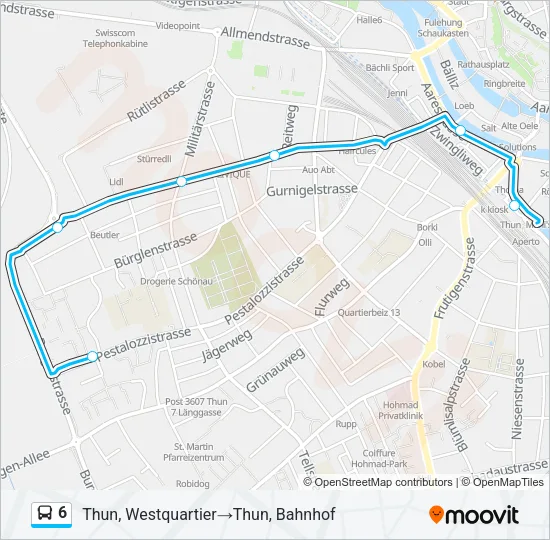 6 Bus Line Map