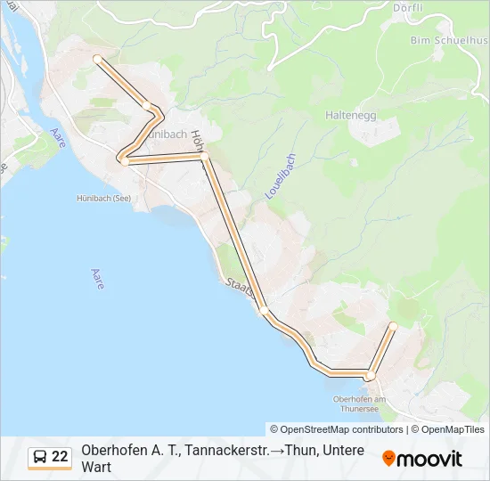 22 Bus Line Map