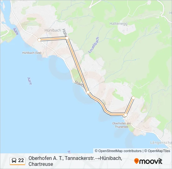 22 Bus Line Map