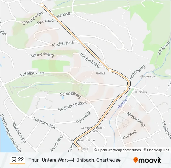 22 Bus Line Map