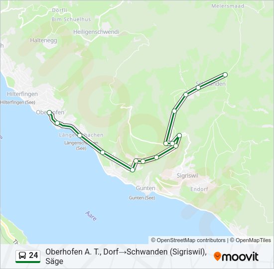 24 Bus Line Map