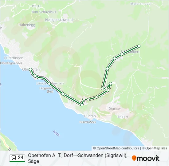 24 Bus Line Map