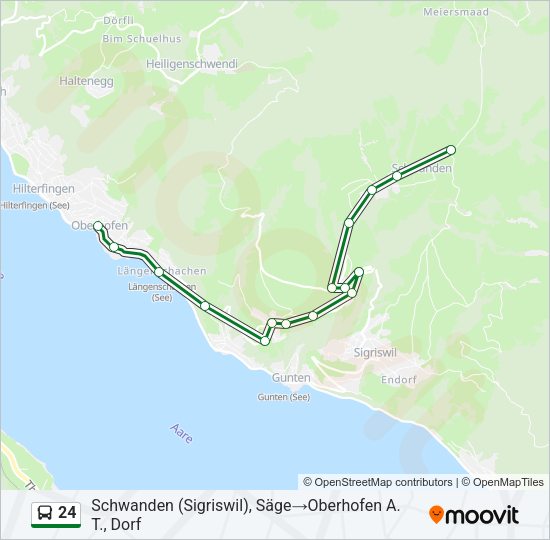 24 Bus Line Map