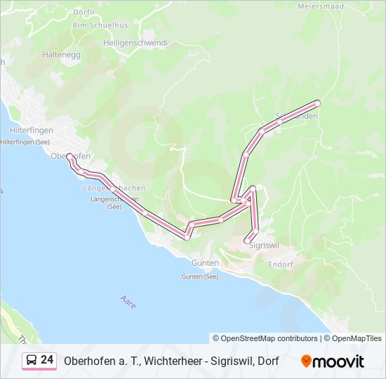 24 bus Line Map