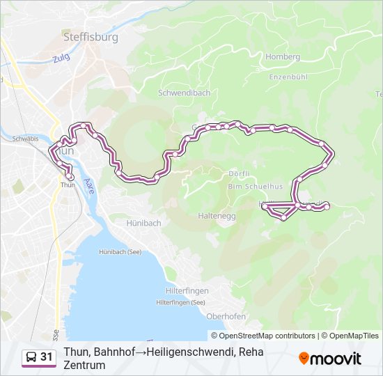 31 Bus Line Map