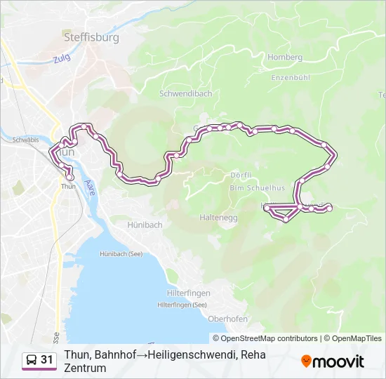 31 Bus Line Map