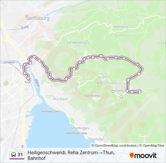 31 Bus Line Map