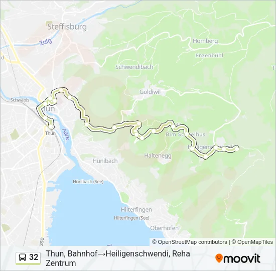 32 Bus Line Map