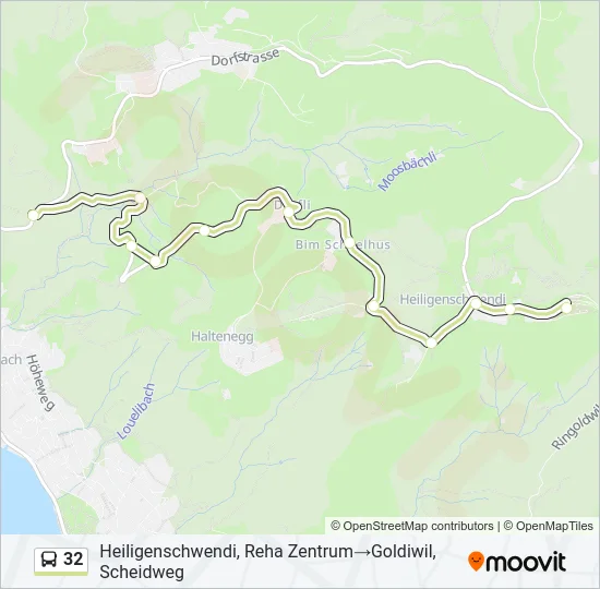 32 Bus Line Map