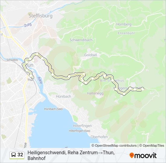 32 Bus Line Map