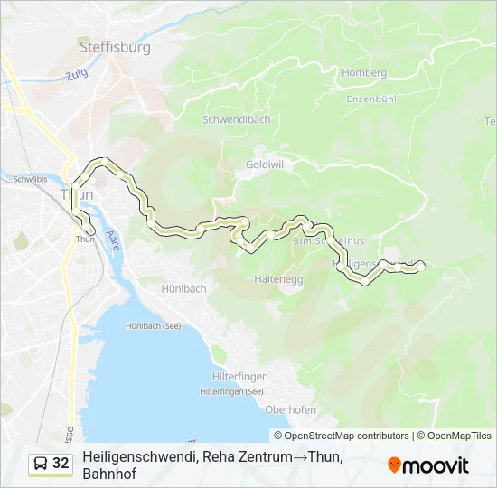 32 Bus Line Map