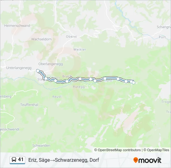 41 Bus Line Map