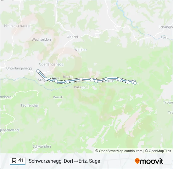 41 Bus Line Map