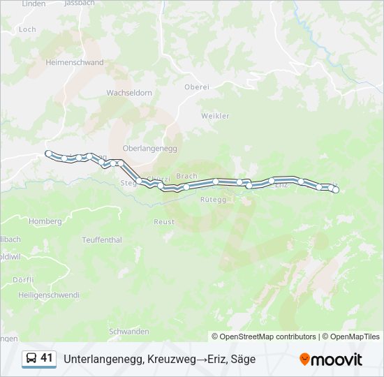 41 Bus Line Map